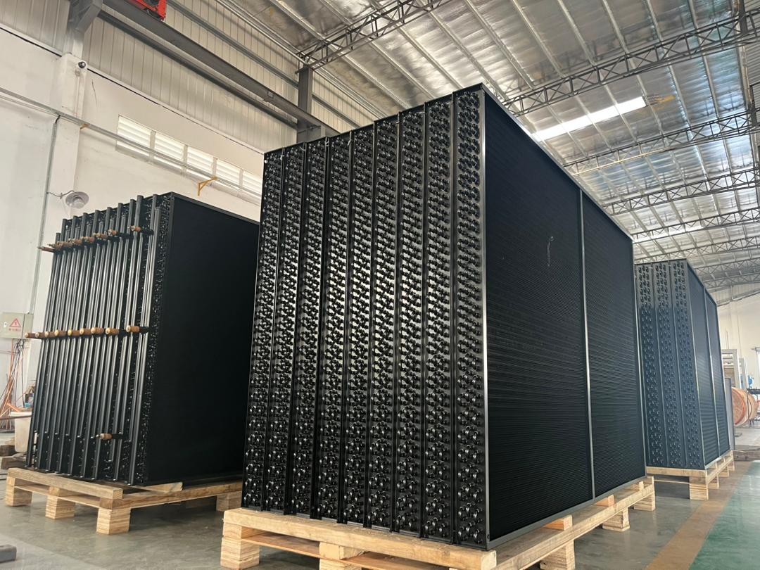 Copper Tube Aluminum Fin Refrigeration Finned Condenser with Electrophoretic Coating for Cold Storage